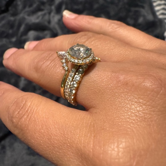 The Tender Riddle Moissanite Engagement Ring Yellow Gold size 8.5 - Picture 6 of 17